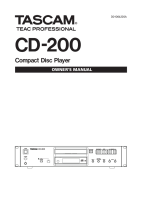 Tascam CD-200 - Owners Manual
